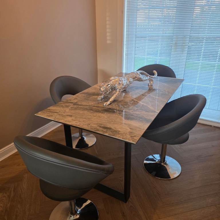 Marble dining 6-8 seater table, Sideboard and Console table 