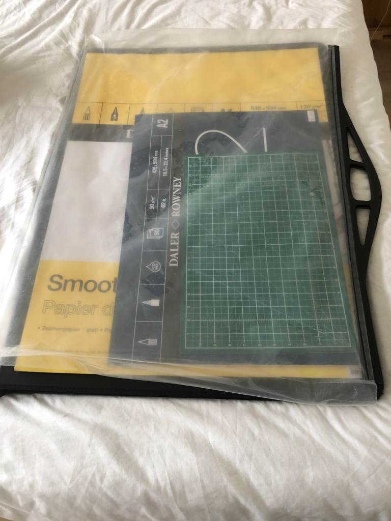 A1 Portfolio Case, A1  Cartridge Paper Block, A2 Tracing Paper, Cutting Mat, A1 Clear Case