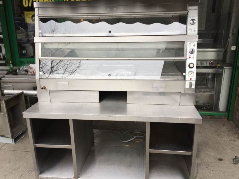 ORIGINAL HCW5 USA HENNY PENNY CHICKEN DISPLAY AND UNDER SPEED PACK TABLE CATERING COMMERCIAL