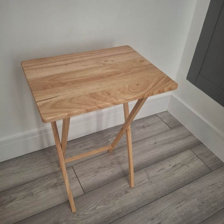 Folding Wooden Side Table - Good Condition