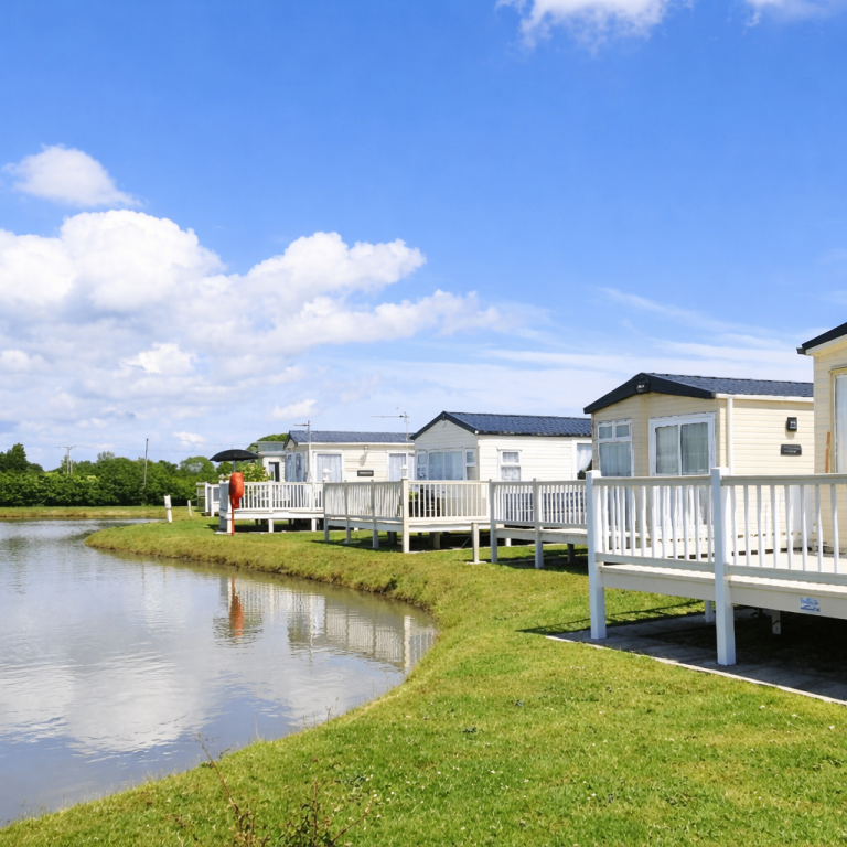 lakeside caravan for hire on Golden palm resort