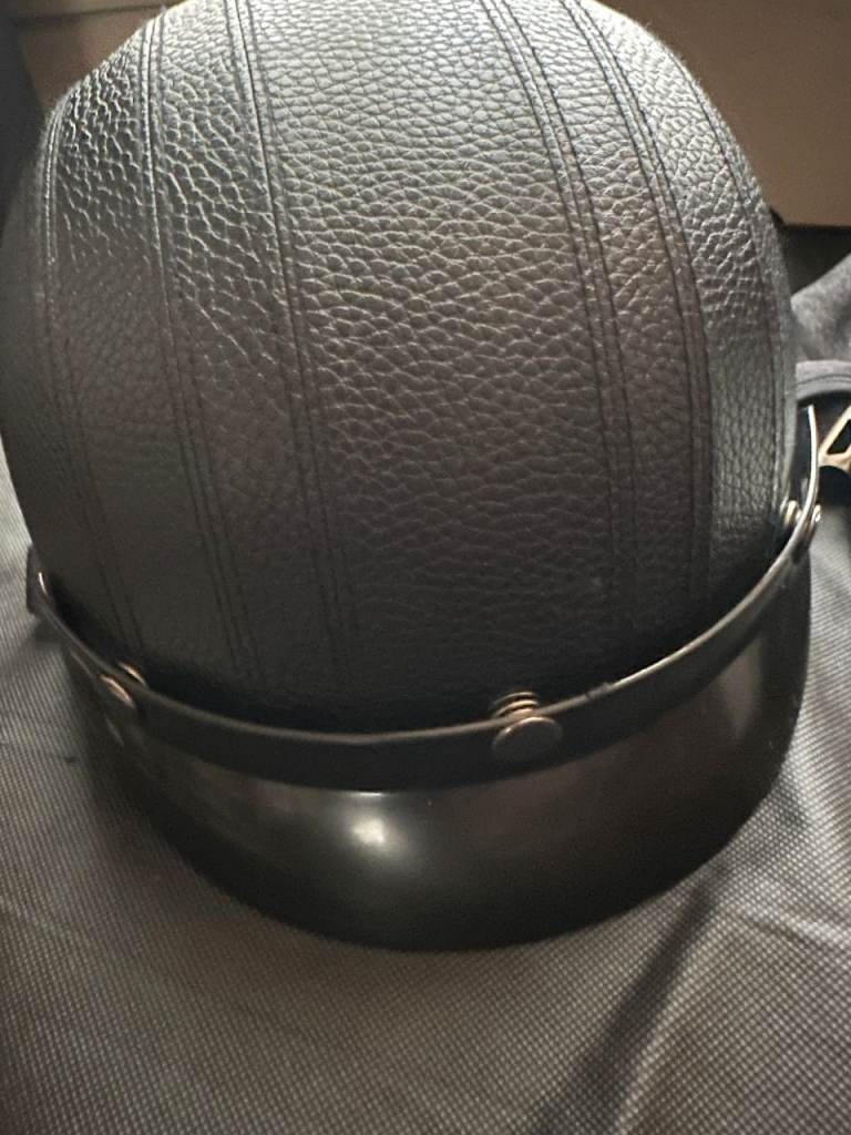 “ABS” Retro style open face motorbike half-helmet