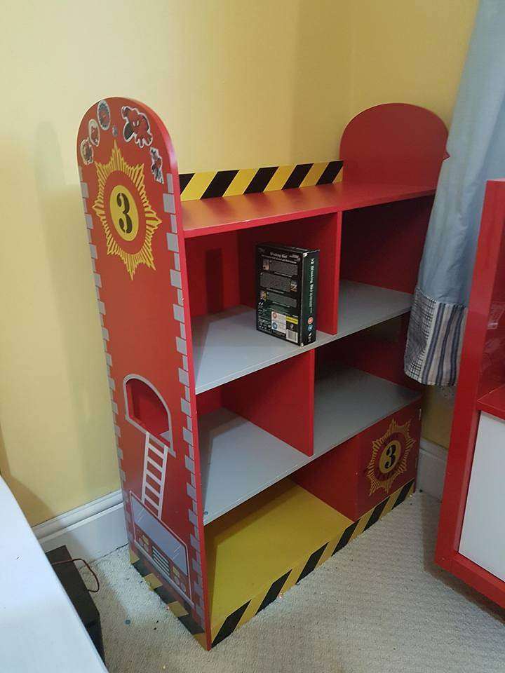 Quality Solid Wood Fire Engine-Style Childrens Bookcase /Storage Unit (originally £170)