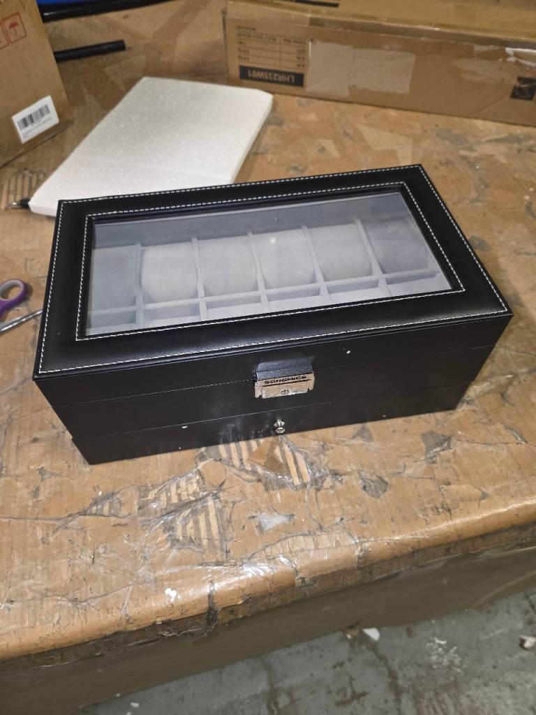 image for A new still boxed Watch Display Case, Watch Organizer Display Double Layer 