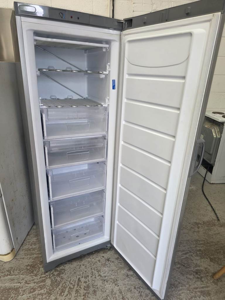 Large Indesit Tall Freezer in Grey Good Condition Ready to Use
