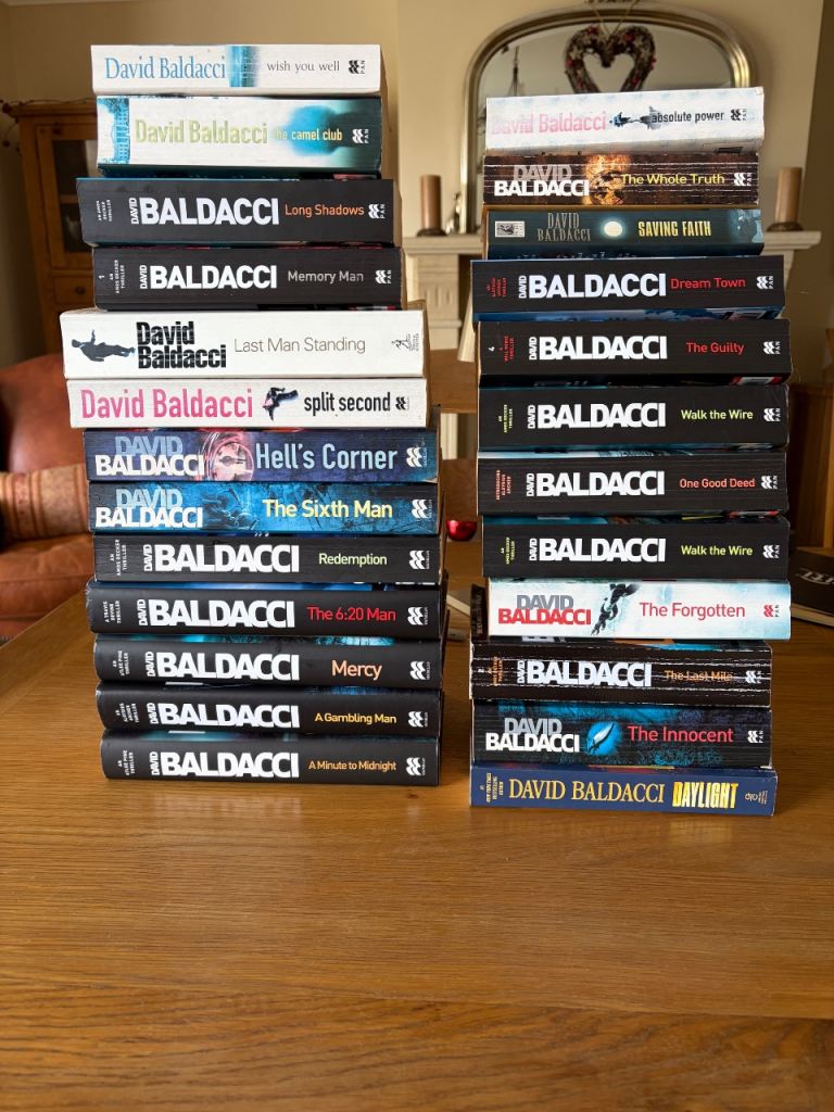 Large Collection of David Baldacci Books – Good Condition