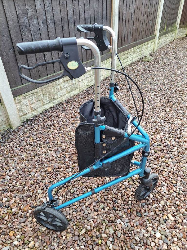 Walker Walking Aid with Seat and backrest, Blue, 