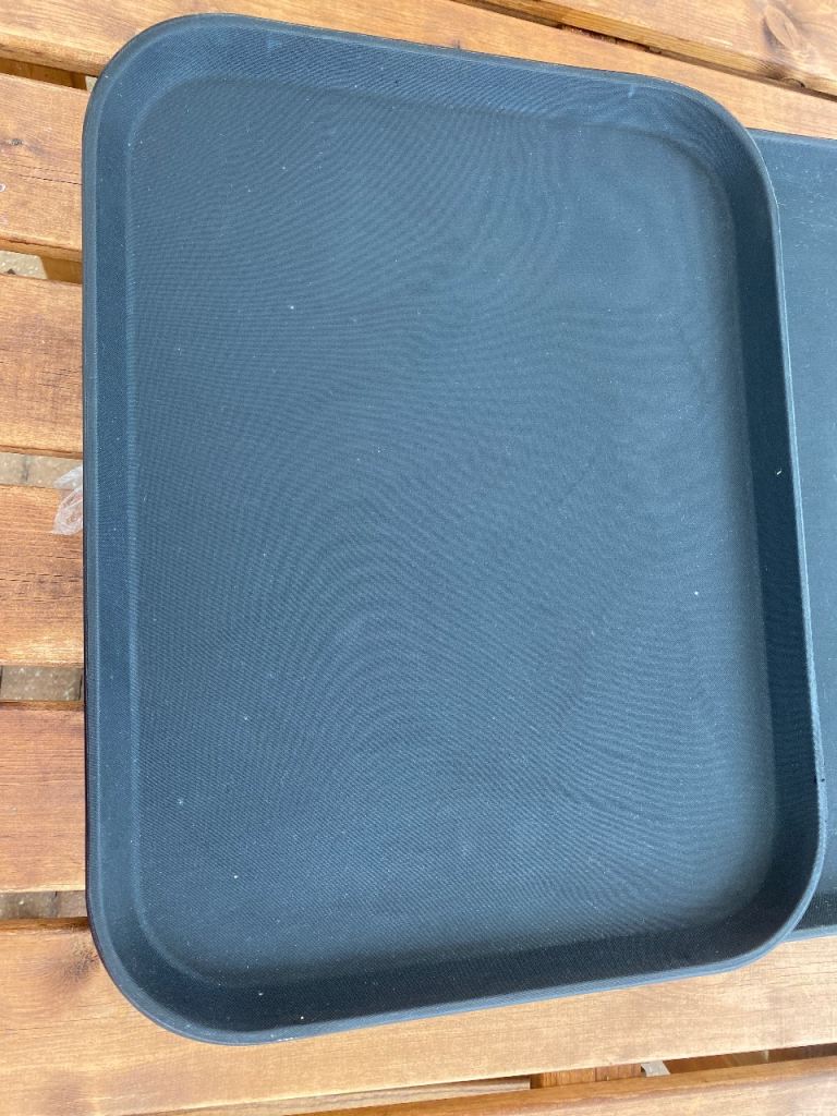 Black Plastic Serving Tray x7 – Good Condition
