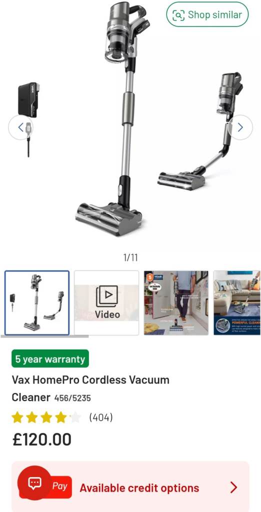 Vax HomePro Cordless Vacuum Cleaner – Good Condition