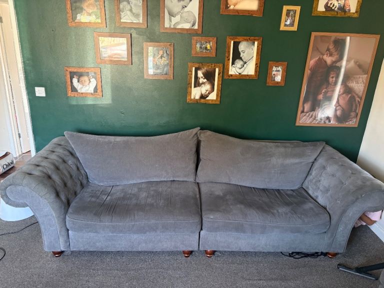 Large grey 4 seater sofa FREE