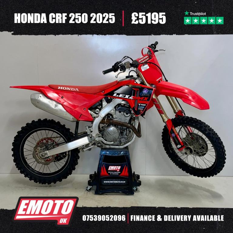 HONDA CRF 250 2025 Motocross Bike 250cc @EmotoUK - Finance Available