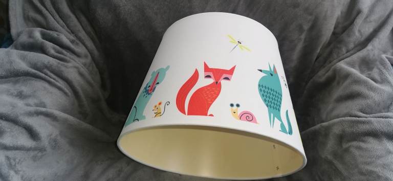 IKEA lamp shade with animals 