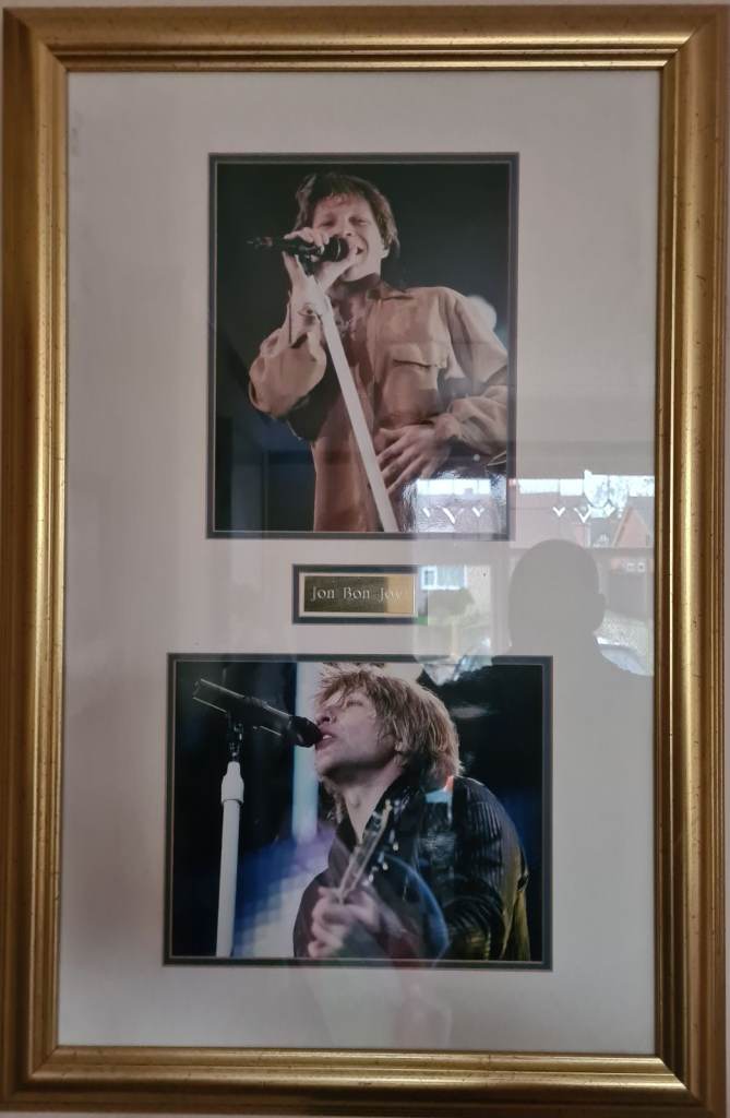 Bon Jovi Framed Photos Display – Gold Frame