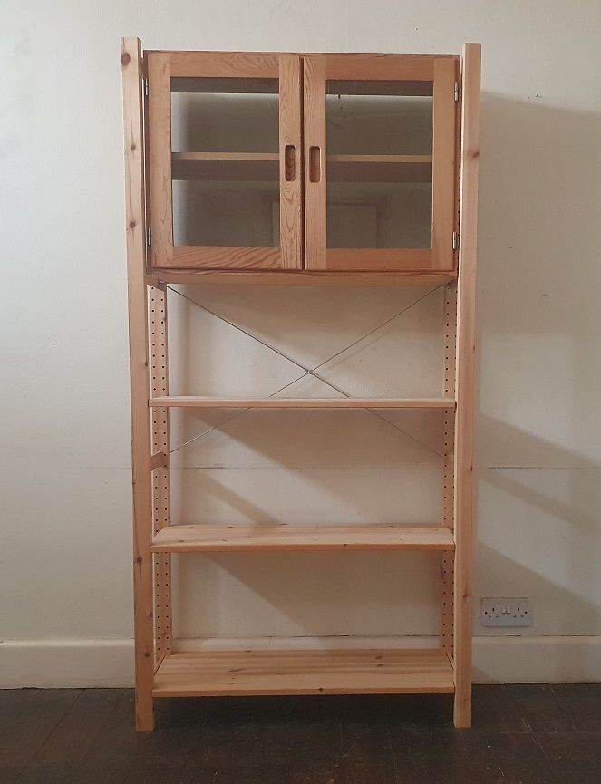 SOLD? [LOT 7] Ikea IVAR Shelving Unit with 3 Shelves + 1 Glass Door Cabinet [FREE local delivery]