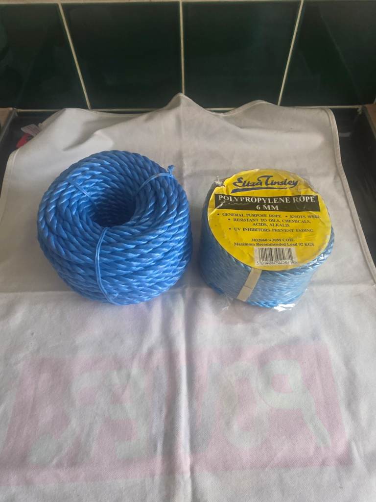Polypropylene rope 6m and 8mm