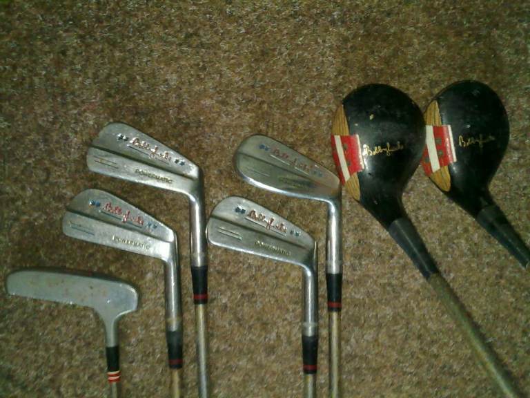Arthur DArcy Bobby Locke Golf Clubs And Vintage Dunlop Golf Club Bag