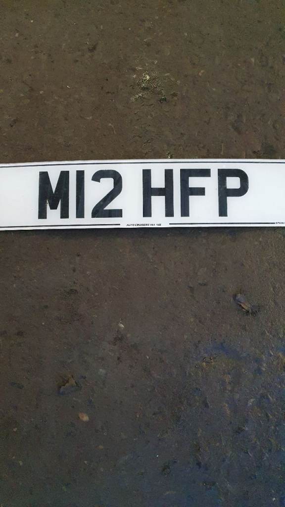 PRIVATE REGISTRATION NUMBER PLATE M12 HFP 