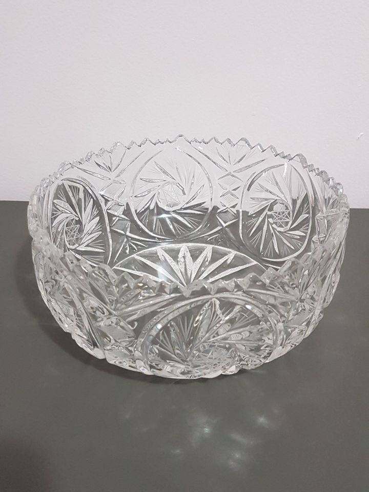1950’s Hand Cut Crystal Bowl size 21cm x10cm