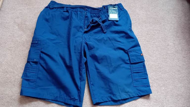 A New Pair of Navy Blue Mian Outer Cargo Combat Trousers/Shorts