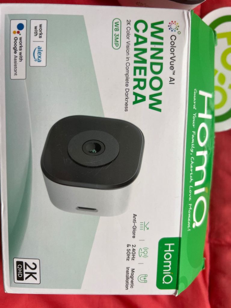 HomiQ ColorVue AI Window Camera - New, Black