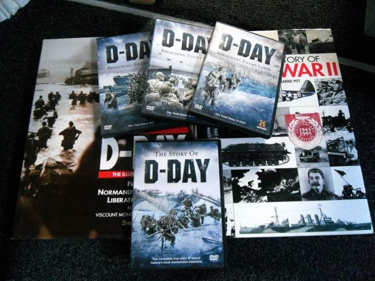 World War II and D-Day Joblot - Books and DVDs