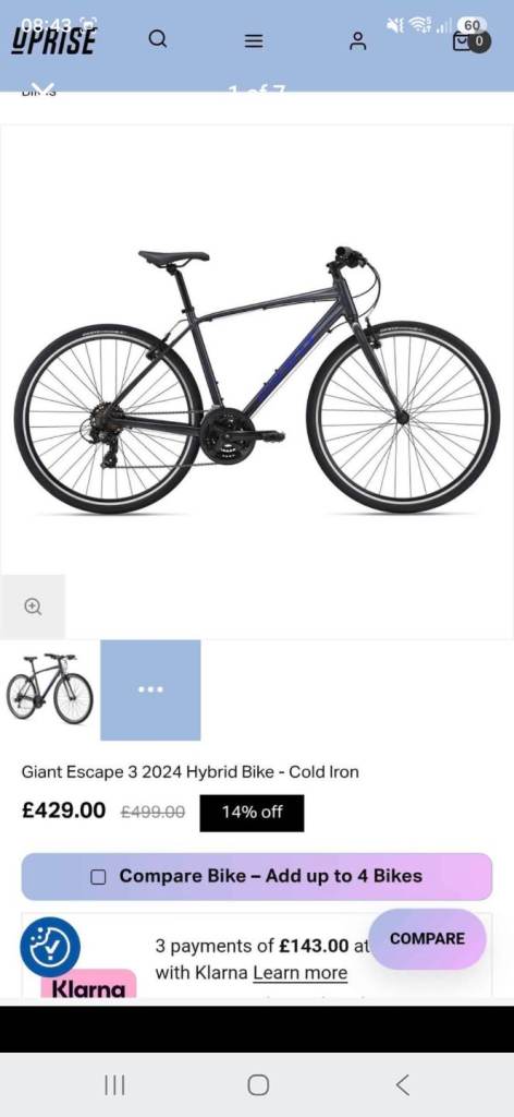 Giant escape 3 bike medium