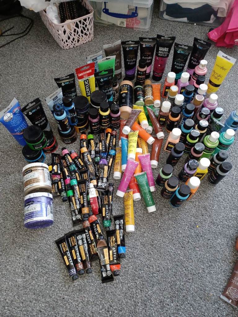 Lots of acrylic paint for sale 