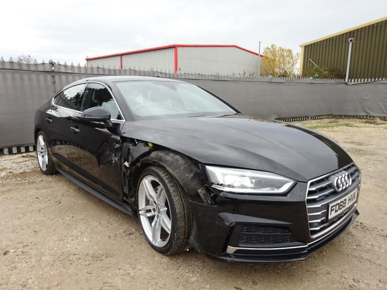 2019 69 REG AUDI A5 S LINE 40 TDI QUATTRO DIESEL AUTO DAMAGED REPAIRABLE SALVAGE