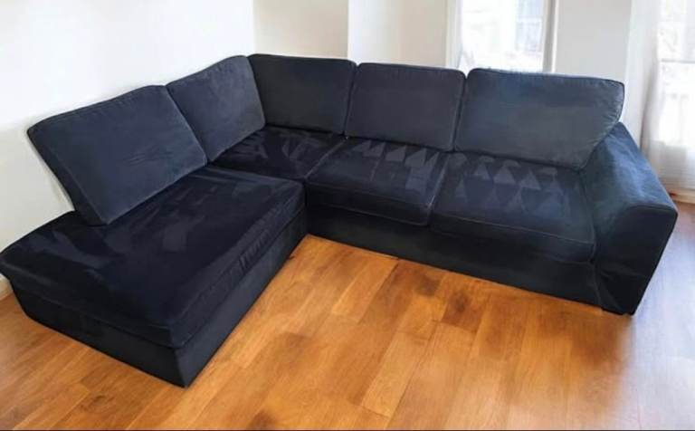 Navy DFS Orka corner sofa