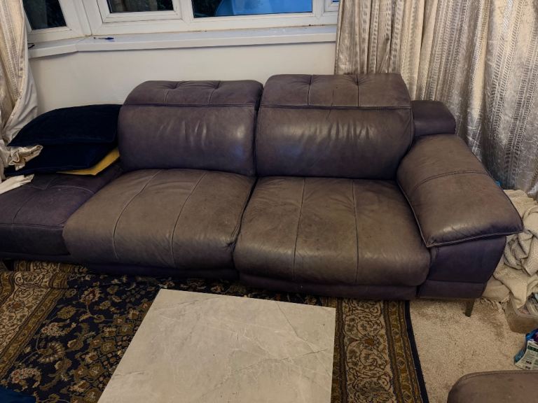 Free to collect DFS brand leather corner sofa 