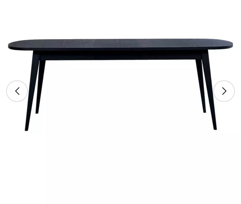 habitat black dining table 6-8 seater with chairs
