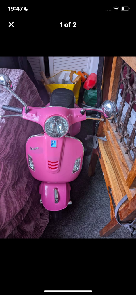 Pink scooter 
