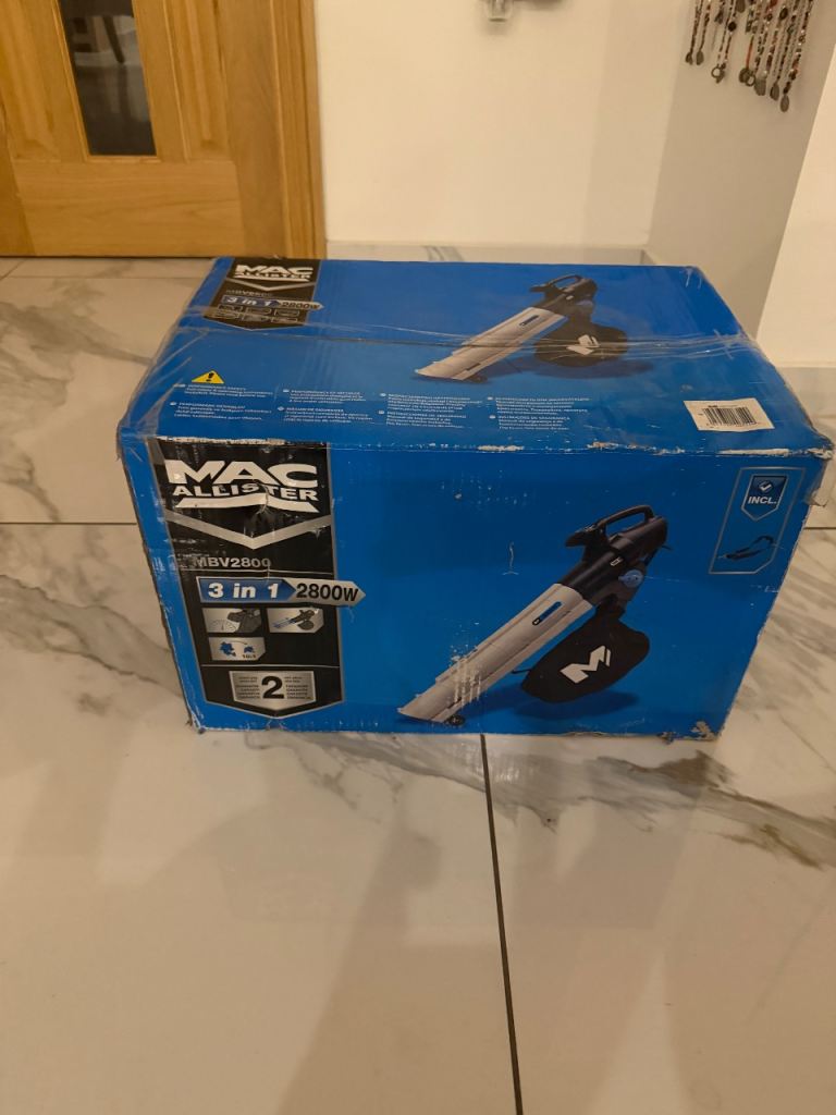 MAC ALLISTER MRV2800 3 in 1 2800W Leaf Blower Vacuum – NEW