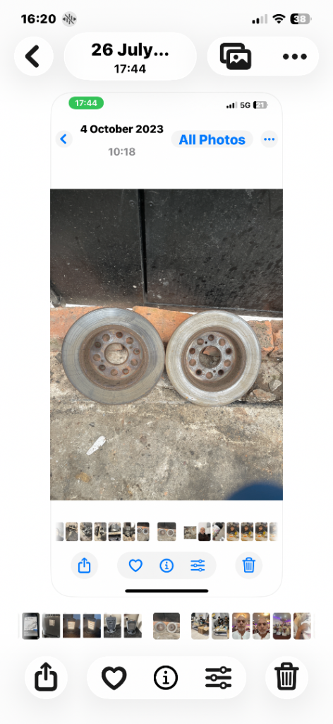 20reg Toyota Corolla estate rear discs 