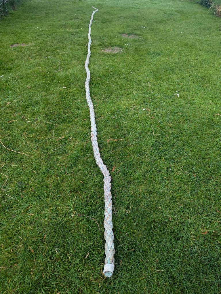 50mm multiplait rope 32ft ideal for boat mooring