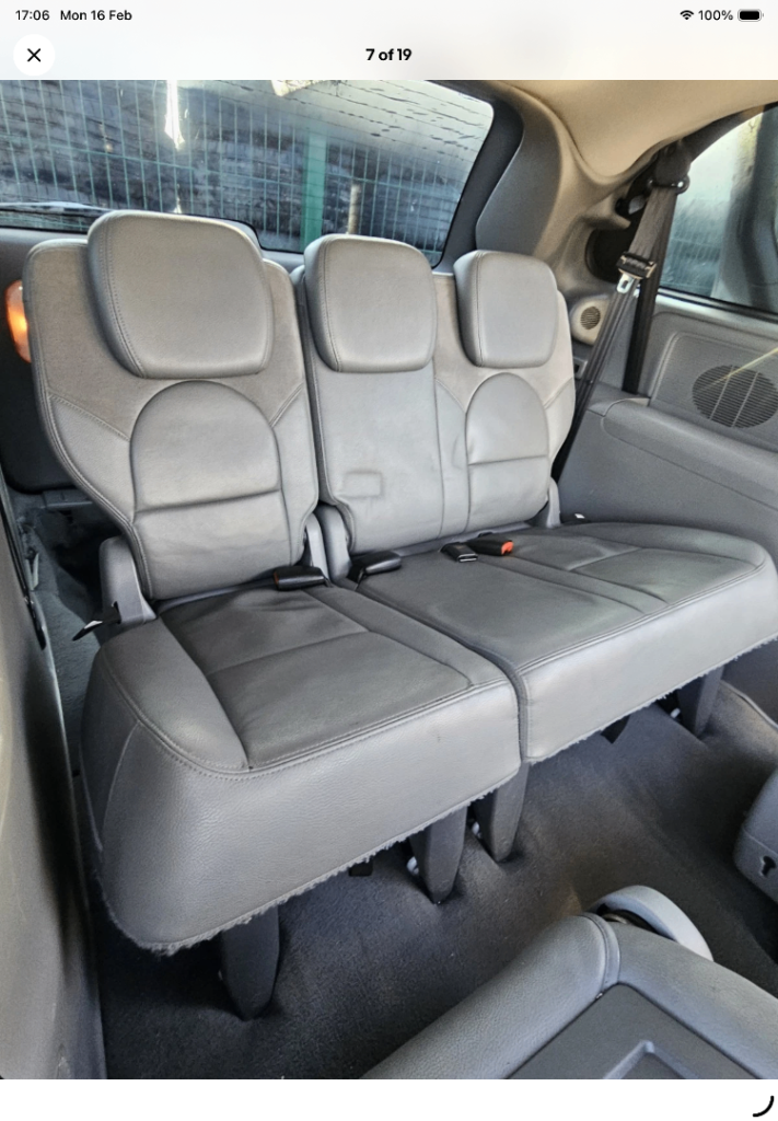 Chrysler grand voyager rear seats, ideal for campervan