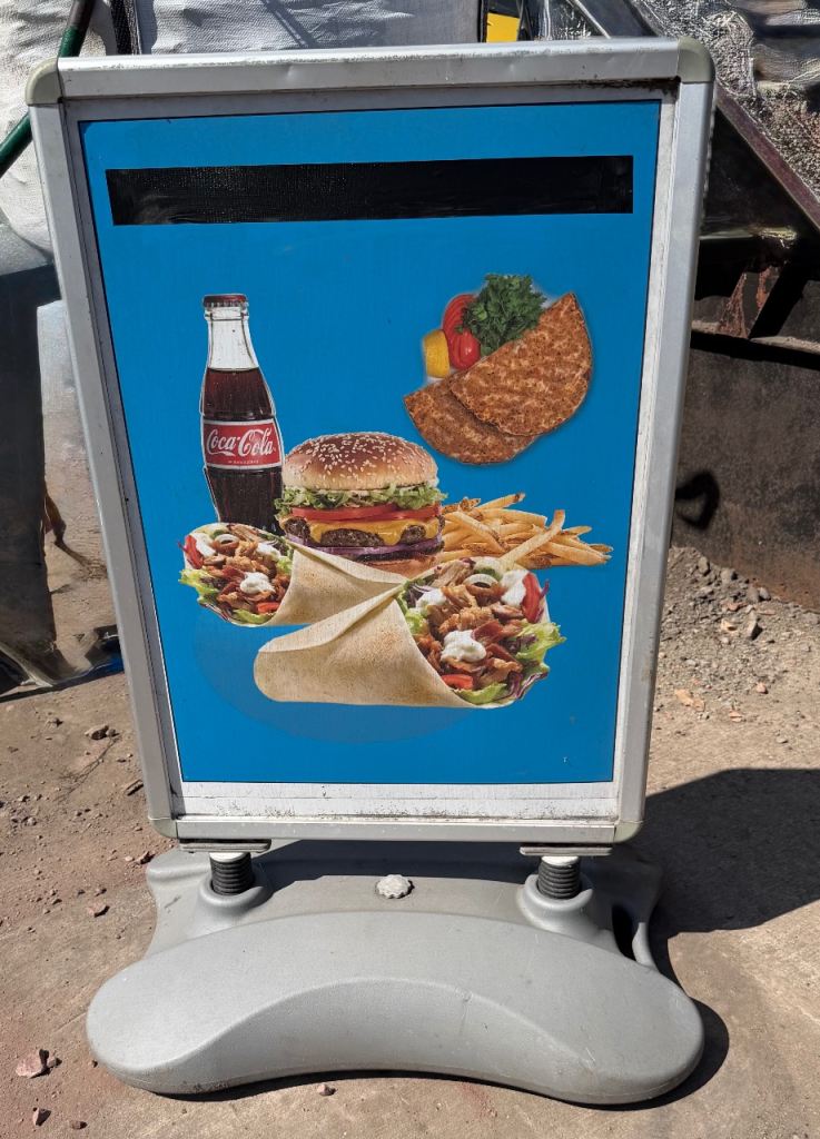 A-Board Pavement Sign with Wheels – Used Condition