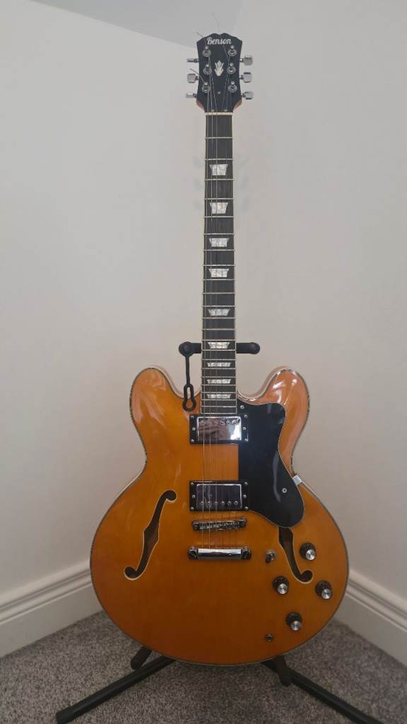 Benson ES-335 1963 Style Vintage Semi Hollow Electro Acoustic 