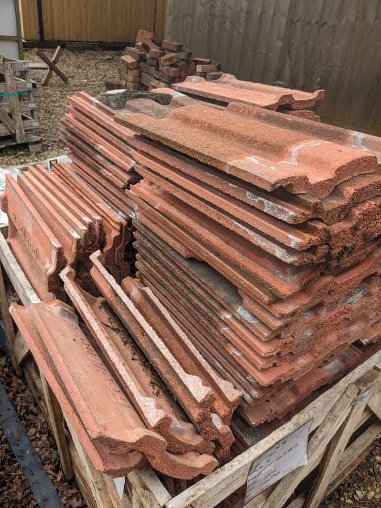 Reclaimed roof tiles