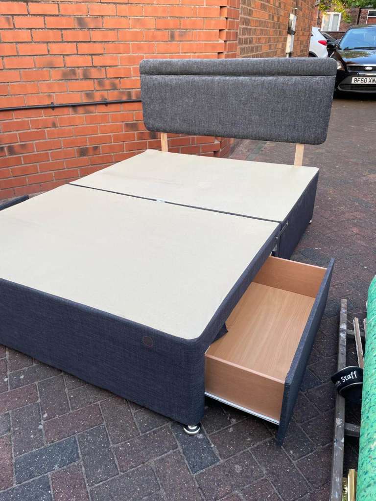 Silentnight Miracoil Double Bed with Headboard and Storage Drawers