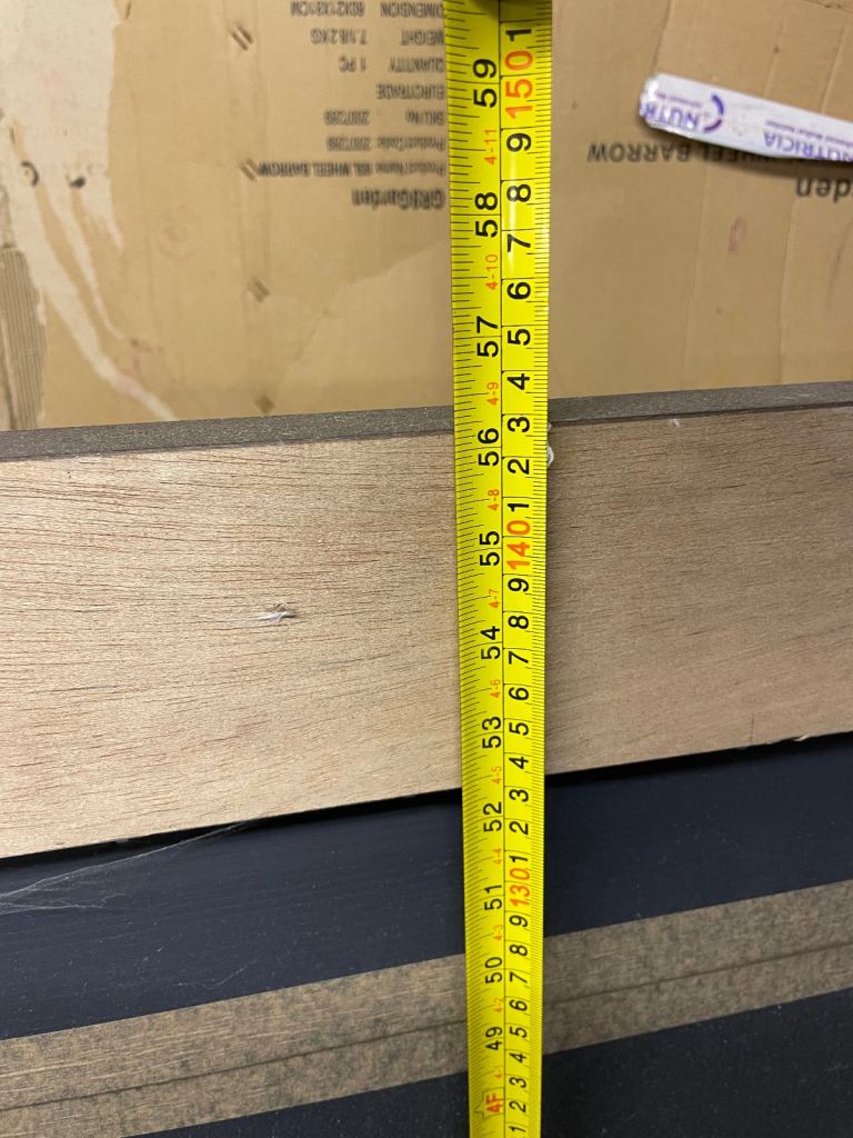 2.04M x 1.43 floor to ceiling wooden frame mirror