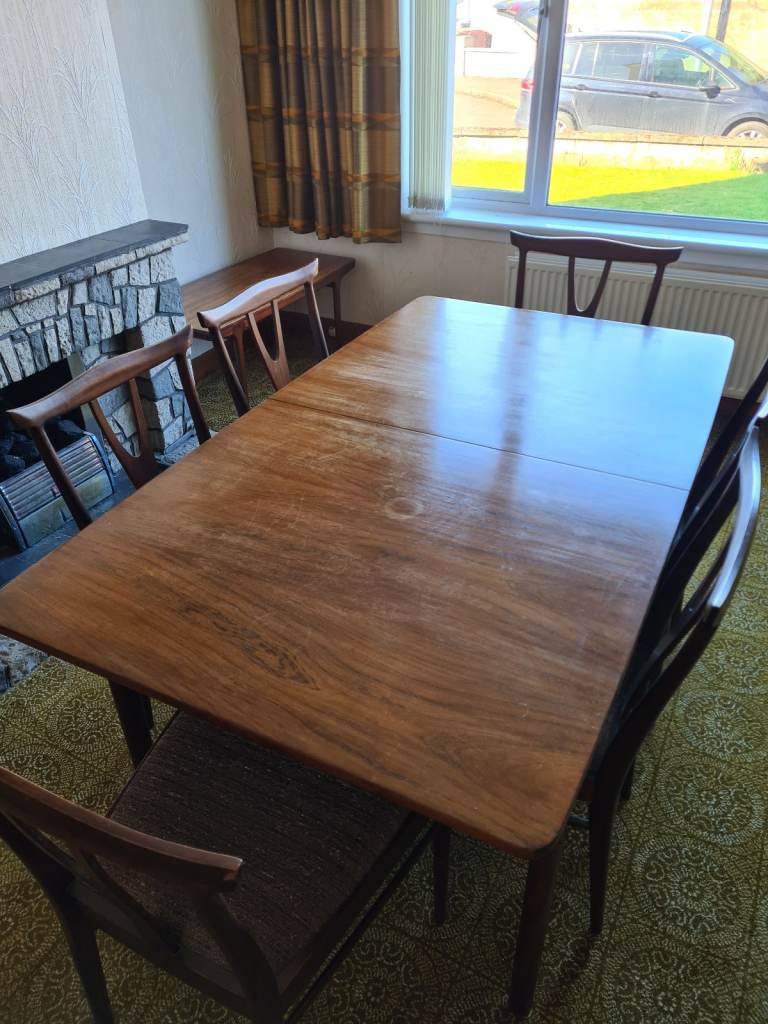 Solid Rosewood Dining Table & matching chairs