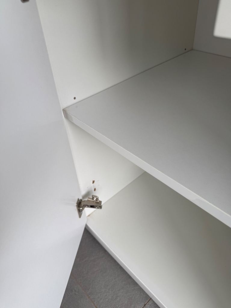 Large white high gloss solid sideboard 