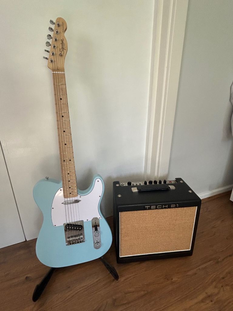Limited edition Fender Squire Telecaster electric guitar & amp