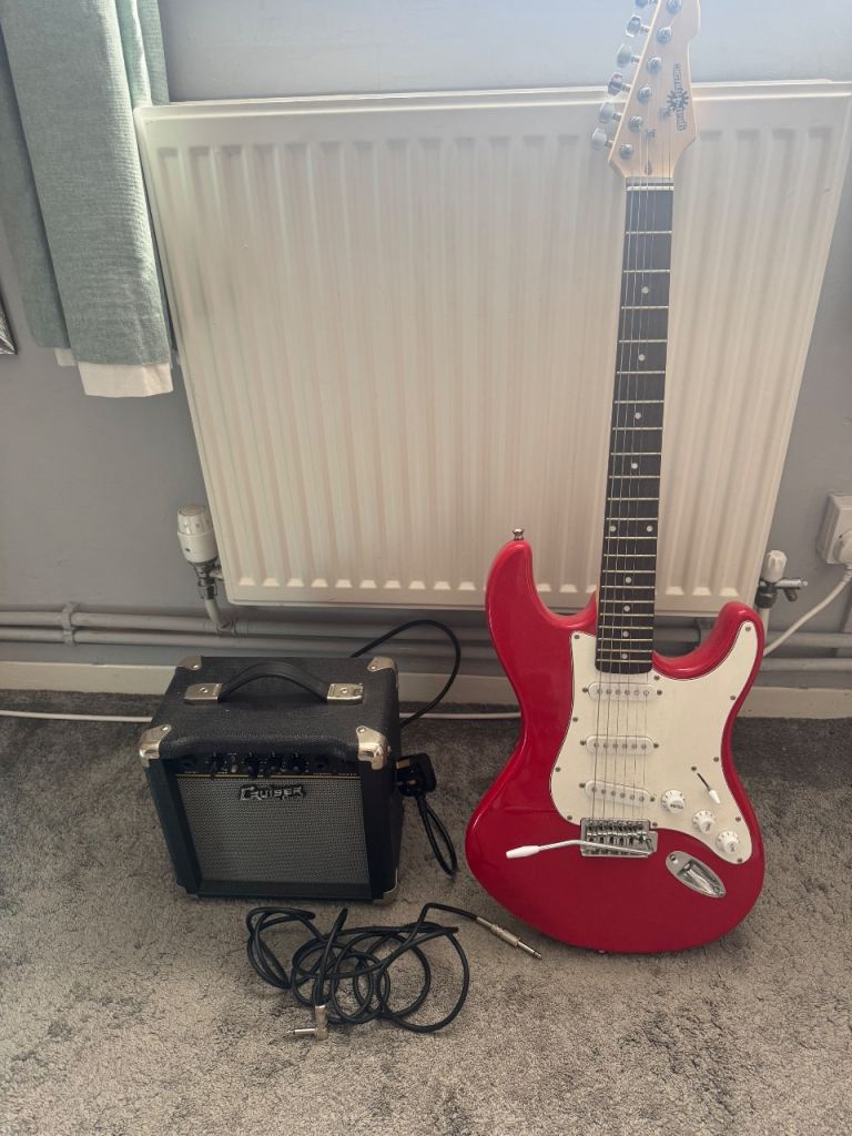 Electric guitar and amp 