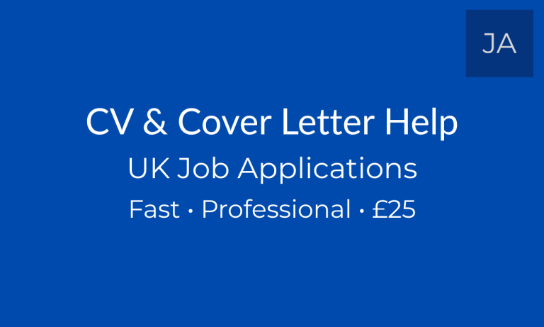 CV & Cover Letter Help – Fast UK Job Applications