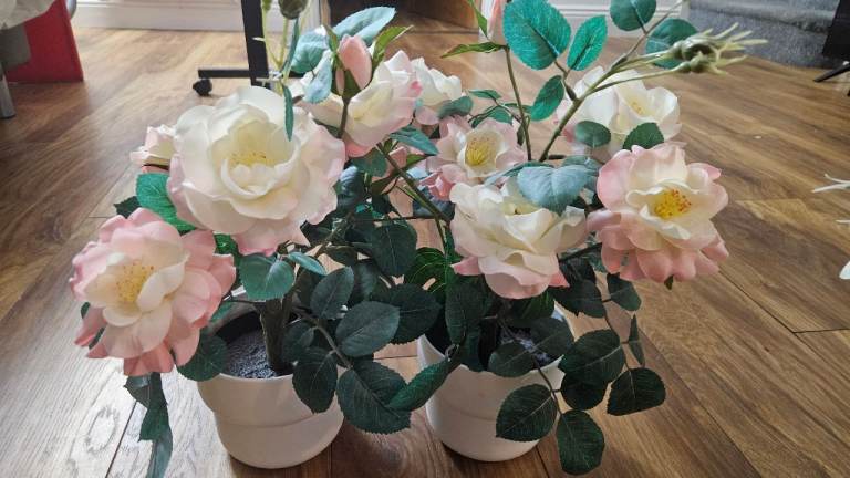 Ikea Artificial Flower and Pots 