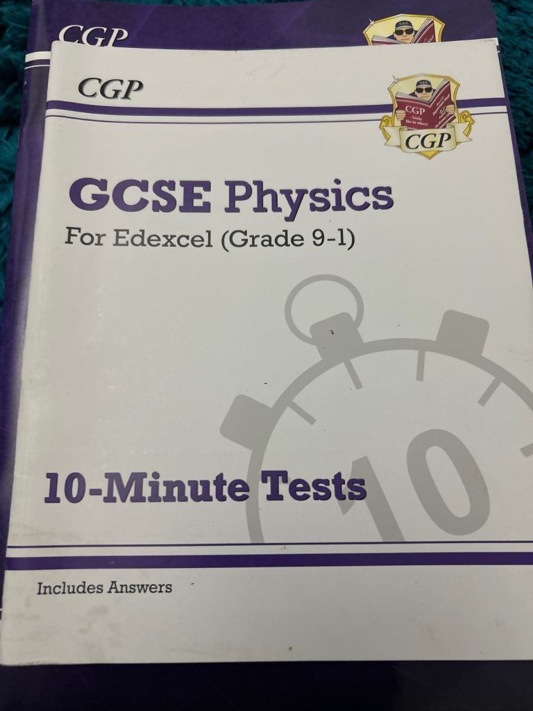 CGP GCSE Physics Edexcel 10-Minute Tests Book – Good Condition