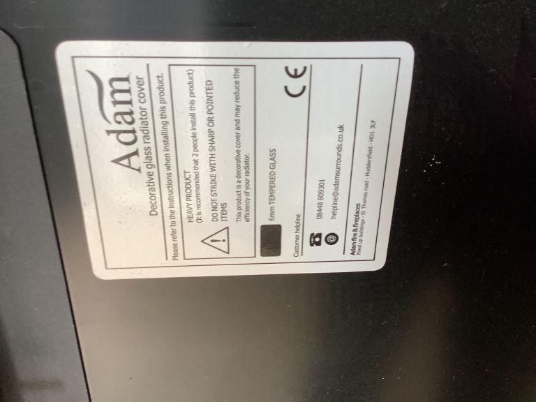 2 black glass radiator covers immaculate condition 