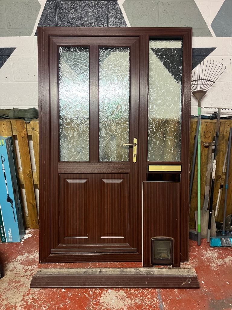UPVC BROWN FRONT REAR DOOR & SIDE PANEL